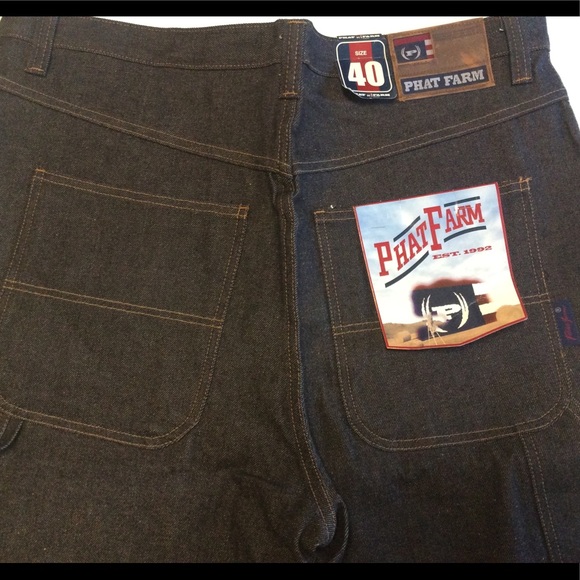 Phat Farm Denim Carpenter Shorts Men Sz 40 NWOT - Picture 4 of 11
